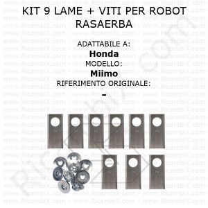 Kit 9 lame + viti per robot rasaerba Honda Miimo - rif. orig. -