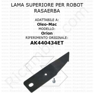 Horní nůž pro robotickou sekačku Oleo -Mac Orion - ref. pův. AK440434ET