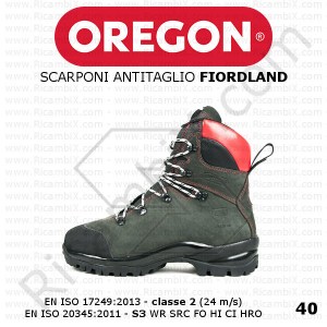 Scarponi protettivi antitaglio Oregon Fiordland 295469/40 - classe 2 - numero 40
