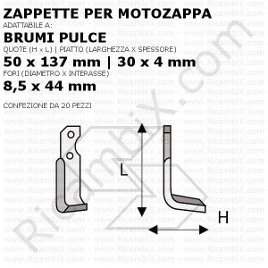 Zappette per motozappa Brumi Pulce